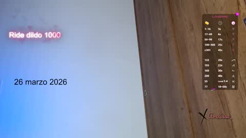 Avelisse online show from March 2026 01:49:02 PM