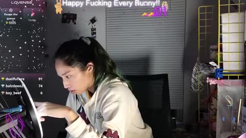 Snapshot of bunnycheekz chatting on December 2024 02:23:02 AM Tokki bunny online show from December 2024 02:23:02 AM