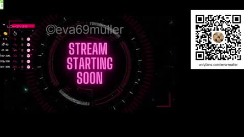 Snapshot of eva69muller chatting on February 2025 07:09:01 PM Eva  next show  8pm CEST AMST online show from February 2025 07:09:01 PM