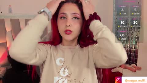 Snapshot of megan_wolf_1 chatting on December 2024 06:25:02 AM  Megan  Online 1200am To 600 am Colombian time online show from December 2024 06:25:02 AM