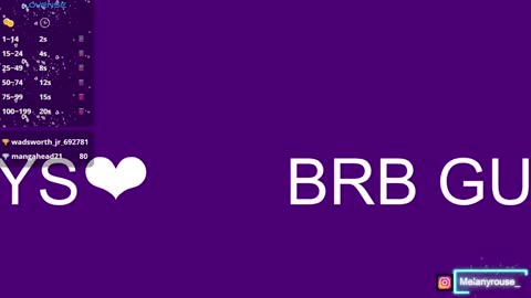 Snapshot of melanyrouse1 chatting on January 2025 03:58:02 AM melanyrouse1 online show from January 2025 03:58:02 AM