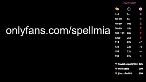 Mia  instagram miasspell online show from January 2025 11:07:01 PM
