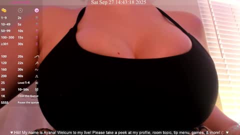 Snapshot of queenayana chatting on September 2025 09:42:01 PM Ayana Delatorre online show from September 2025 09:42:01 PM