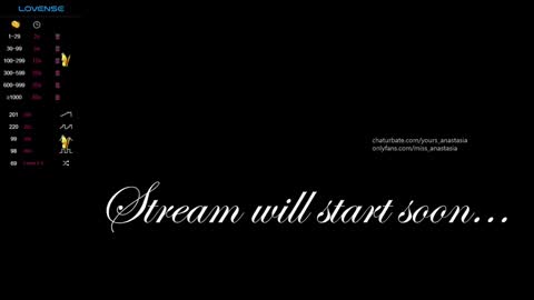 Anastasia online show from March 2025 07:50:02 PM