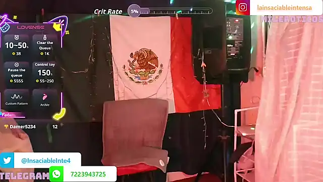 LaInsaciableIntensa online show from March 2026 01:20:01 AM